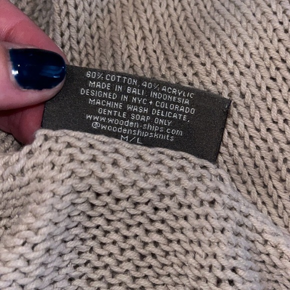 Wooden Ships Beige Star Sweater - Picture 7 of 7